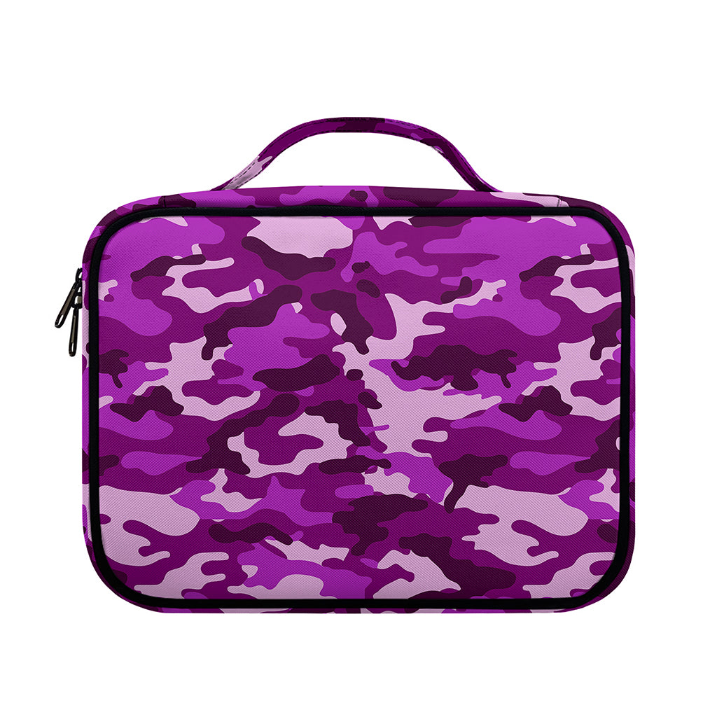 Dark Purple Camouflage Print Briefcase Bible Bag