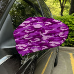 Dark Purple Camouflage Print Car Side Mirror Covers