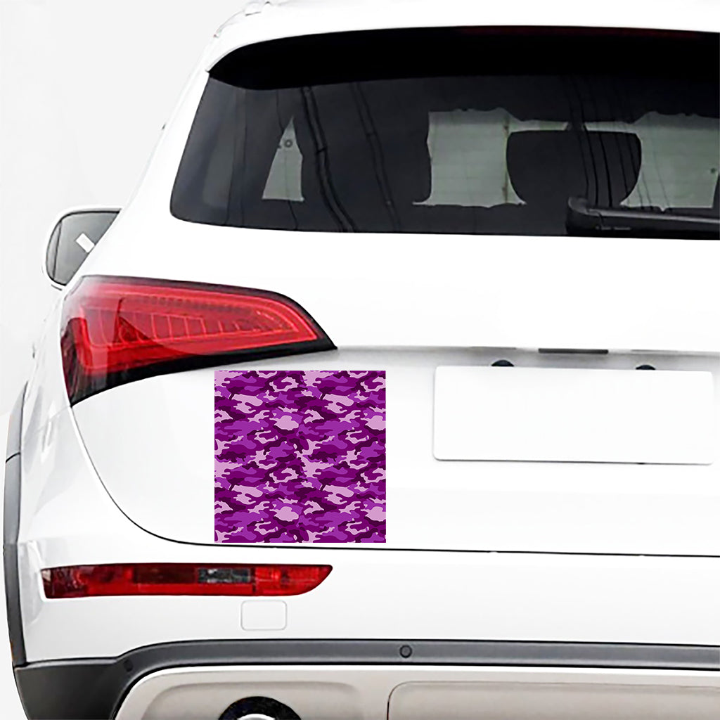 Dark Purple Camouflage Print Car Sticker