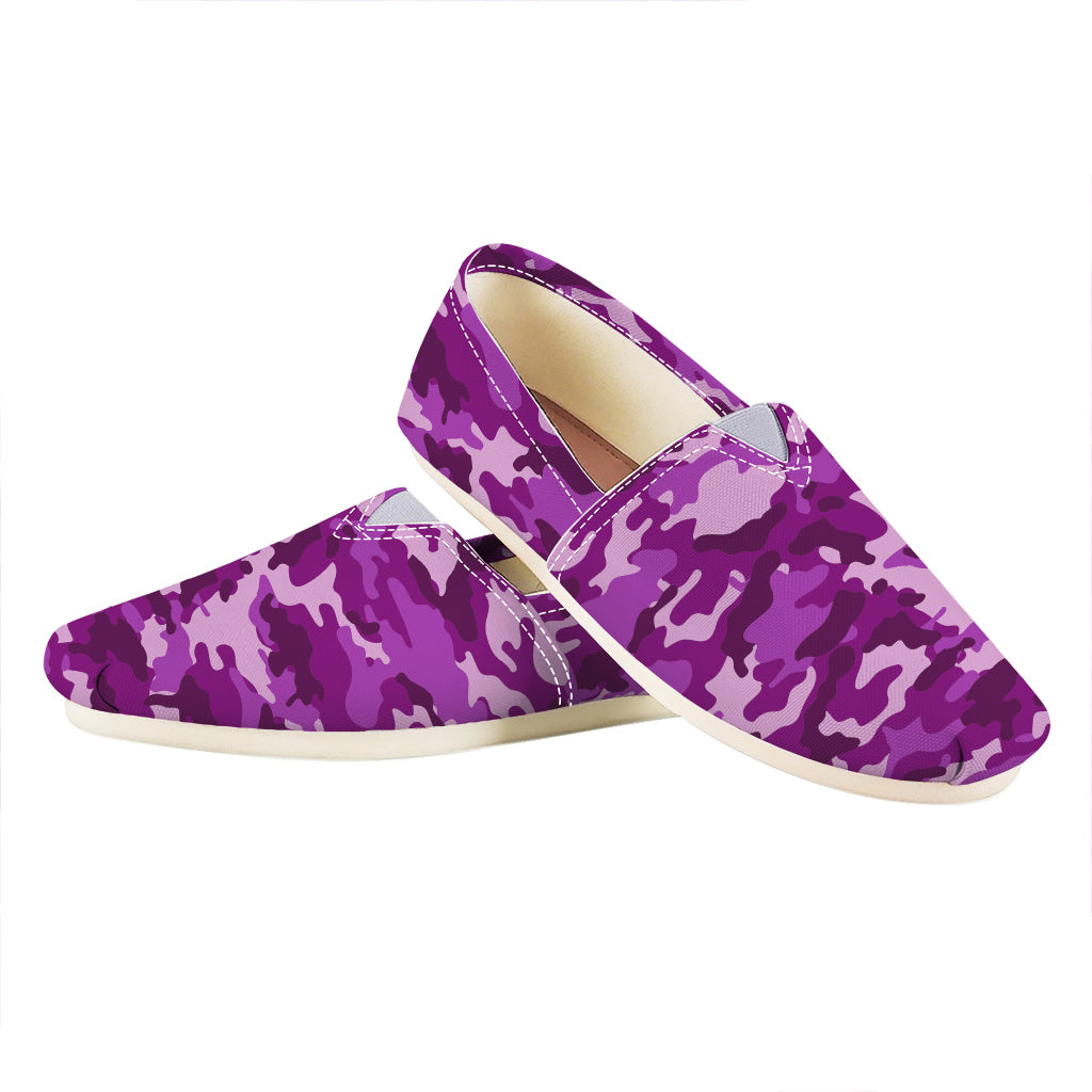 Dark Purple Camouflage Print Casual Shoes