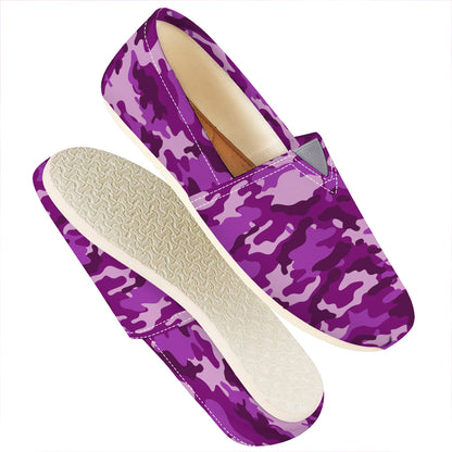 Dark Purple Camouflage Print Casual Shoes