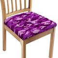 Dark Purple Camouflage Print Chair Cushion Cover