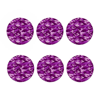 Dark Purple Camouflage Print Coaster Set