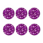 Dark Purple Camouflage Print Coaster Set