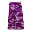 Dark Purple Camouflage Print Cotton Front Slit Maxi Skirt