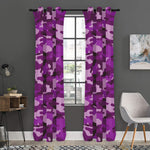 Dark Purple Camouflage Print Curtain