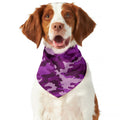 Dark Purple Camouflage Print Dog Bandana