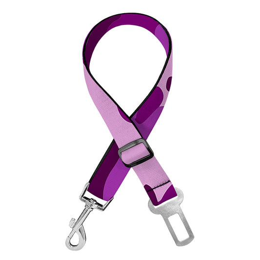 Dark Purple Camouflage Print Dog Seat Belt