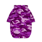 Dark Purple Camouflage Print Dog Zip Up Hoodie