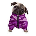 Dark Purple Camouflage Print Dog Zip Up Jacket
