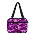 Dark Purple Camouflage Print Double Strap Bible Bag
