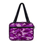 Dark Purple Camouflage Print Double Strap Bible Bag