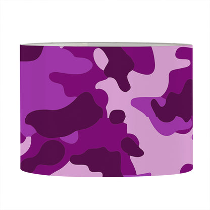 Dark Purple Camouflage Print Drum Lamp Shade
