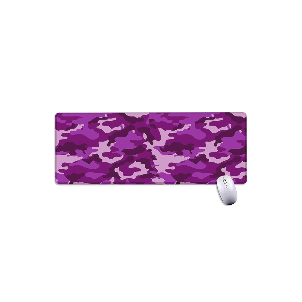 Dark Purple Camouflage Print Extended Mouse Pad