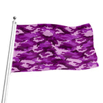 Dark Purple Camouflage Print Flag
