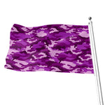 Dark Purple Camouflage Print Flag