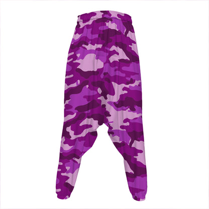 Dark Purple Camouflage Print Hammer Pants