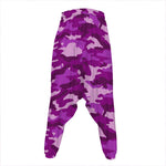 Dark Purple Camouflage Print Hammer Pants