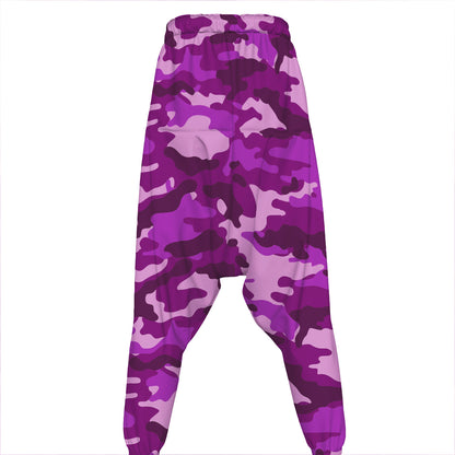 Dark Purple Camouflage Print Hammer Pants