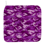Dark Purple Camouflage Print Hand Towel