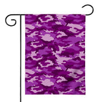 Dark Purple Camouflage Print House Flag