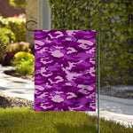 Dark Purple Camouflage Print House Flag
