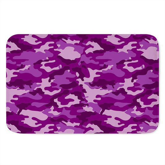 Dark Purple Camouflage Print Indoor Door Mat