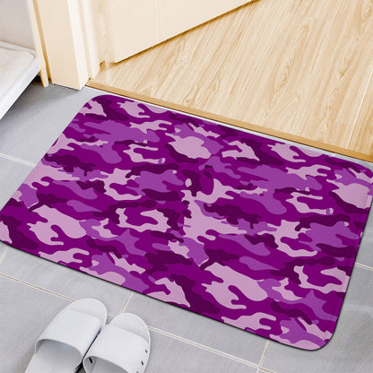 Dark Purple Camouflage Print Indoor Door Mat