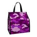 Dark Purple Camouflage Print Insulated Lunch Tote