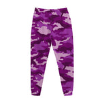 Dark Purple Camouflage Print Jogger Pants