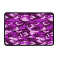 Dark Purple Camouflage Print Kitchen Mat