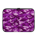 Dark Purple Camouflage Print Laptop Sleeve