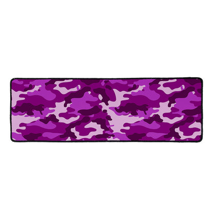 Dark Purple Camouflage Print Long Kitchen Mat