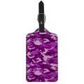 Dark Purple Camouflage Print Luggage Tag