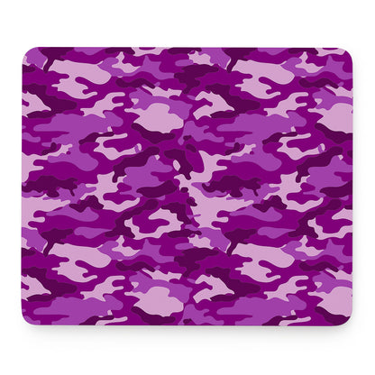Dark Purple Camouflage Print Mouse Pad