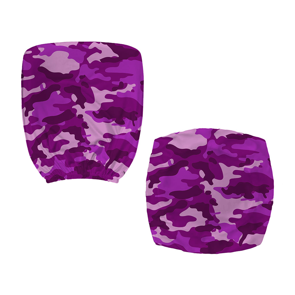Dark Purple Camouflage Print Office Chair Cover