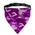 Dark Purple Camouflage Print Over The Collar Dog Bandana