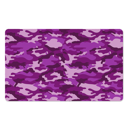 Dark Purple Camouflage Print Polyester Doormat
