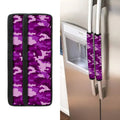 Dark Purple Camouflage Print Refrigerator Handle Covers
