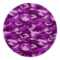 Dark Purple Camouflage Print Round Blanket