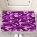 Dark Purple Camouflage Print Rubber Doormat