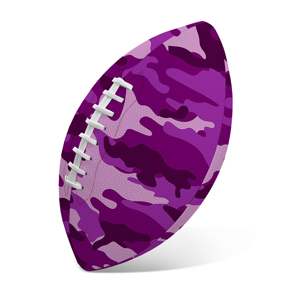 Dark Purple Camouflage Print Rugby Ball
