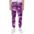 Dark Purple Camouflage Print Joggers