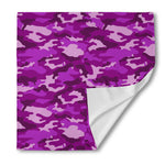 Dark Purple Camouflage Print Silk Bandana