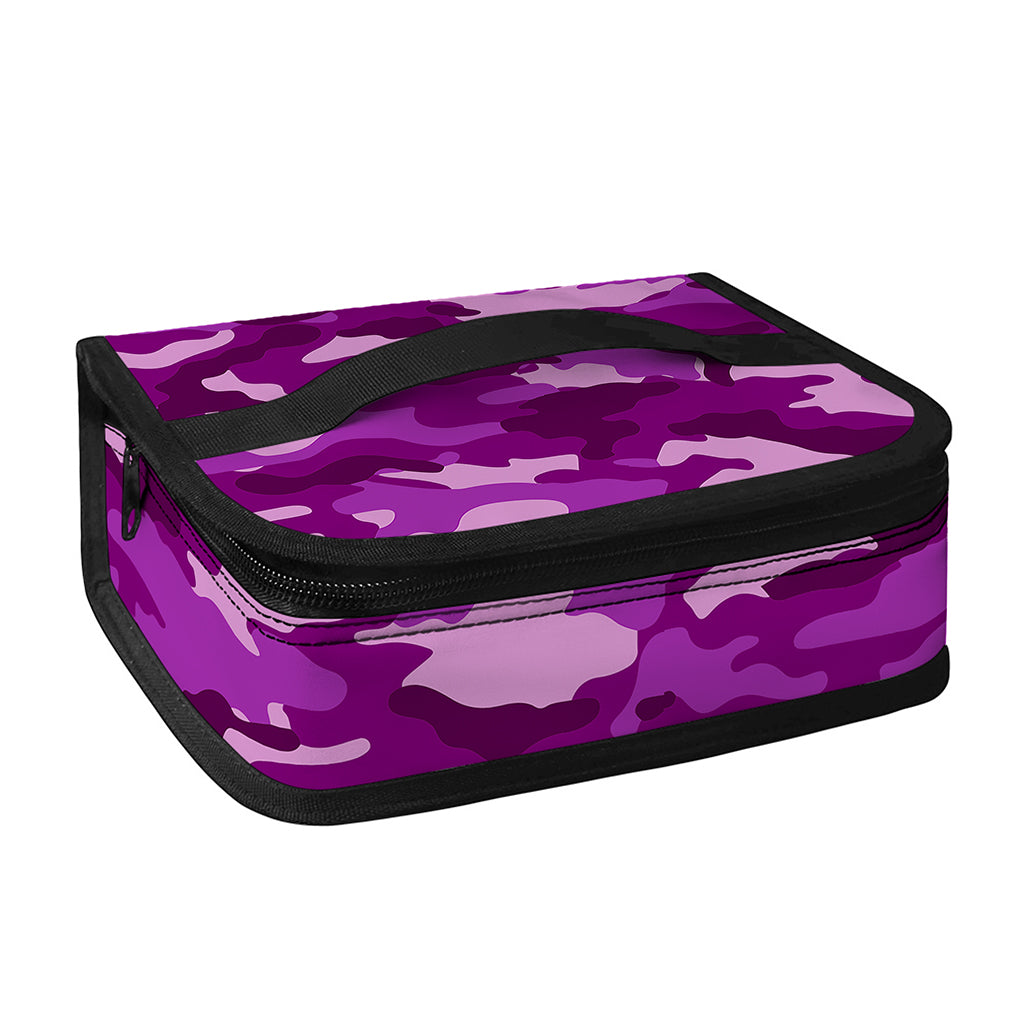 Dark Purple Camouflage Print Small Lunch Bag