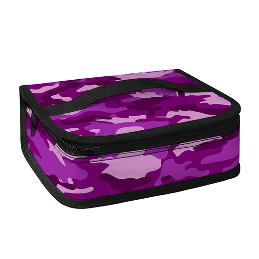 Dark Purple Camouflage Print Small Lunch Bag