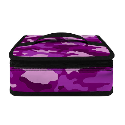 Dark Purple Camouflage Print Small Lunch Bag