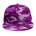 Dark Purple Camouflage Print Snapback Cap