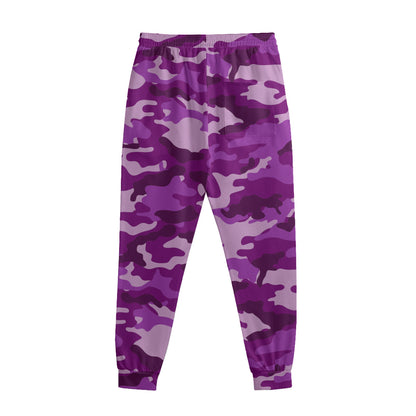 Dark Purple Camouflage Print Sweatpants