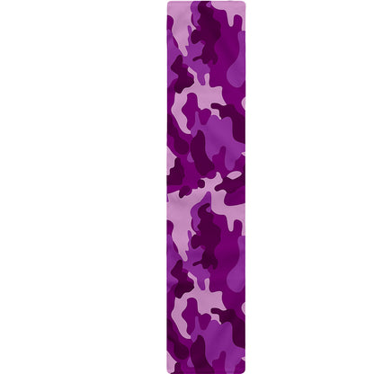 Dark Purple Camouflage Print Table Runner